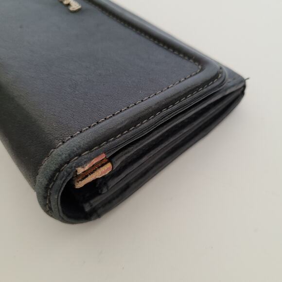 Paul Smith Envelplope Cow Leather Wallet Black Boho Designer Large Classic - Picture 14 of 16